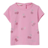 Liu Jo T-Shirt Girocollo Tinta Unita con Brillantini per Neonata HA5036 ROSA LIU JO 