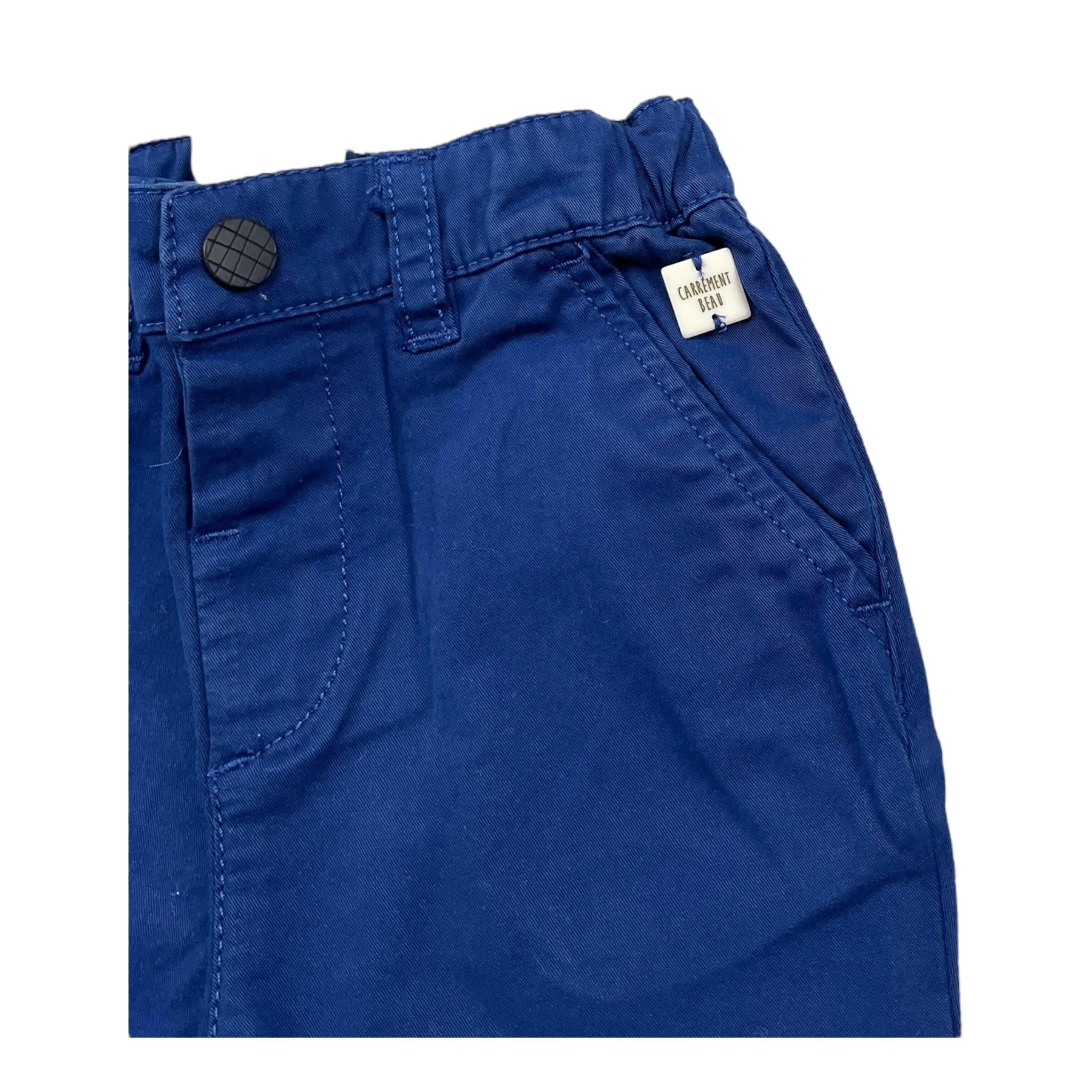 CARRE'MENT BEAU pantalone tinta unita cn girvita regolabile Blu per Neonato Y4134 BLU CARRE'MENT BEAU 