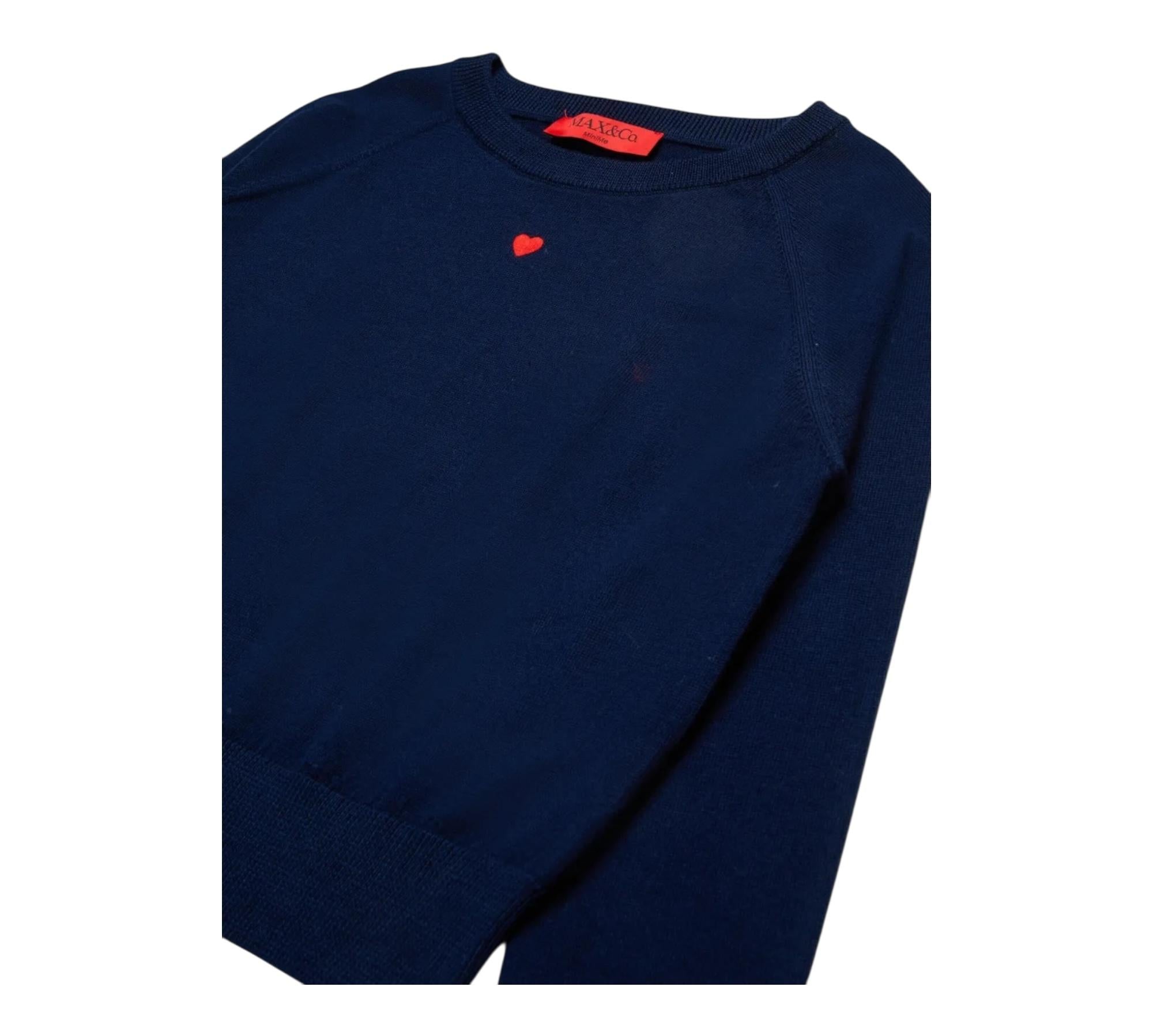 Max&Co. Maglia Girocollo Fantasia A Righe per Bambina MX0003X BLU MAX&Co. 