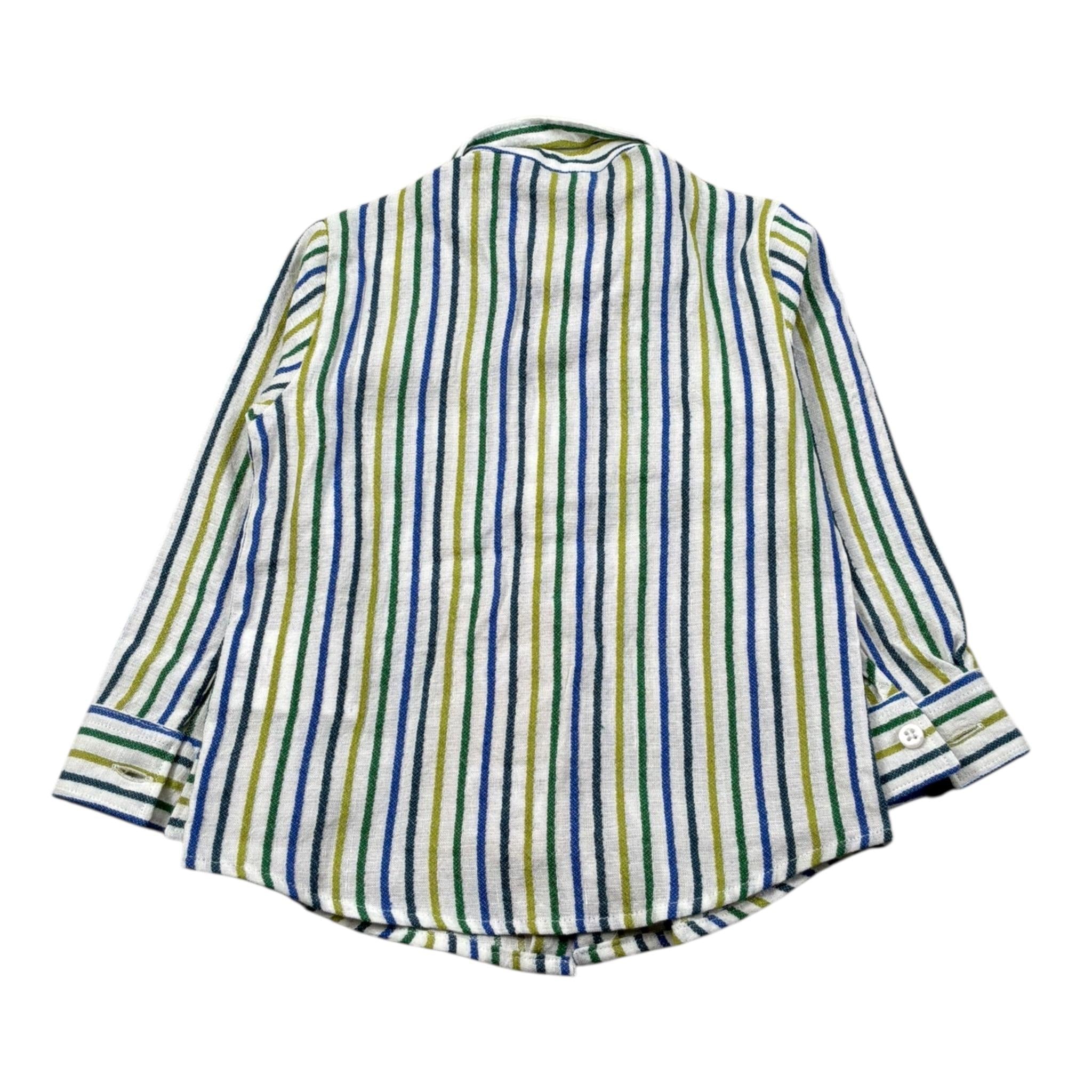 Manuel Ritz Camicia Manica Lunga Fantasia A Righe per Bambino MR3116X BIANCO MANUEL RITZ 