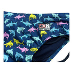 Saint Barth Costume Modello Slip Tinta Unita con Fantasia  per Neonato SHARK BLU SAINT BARTH 