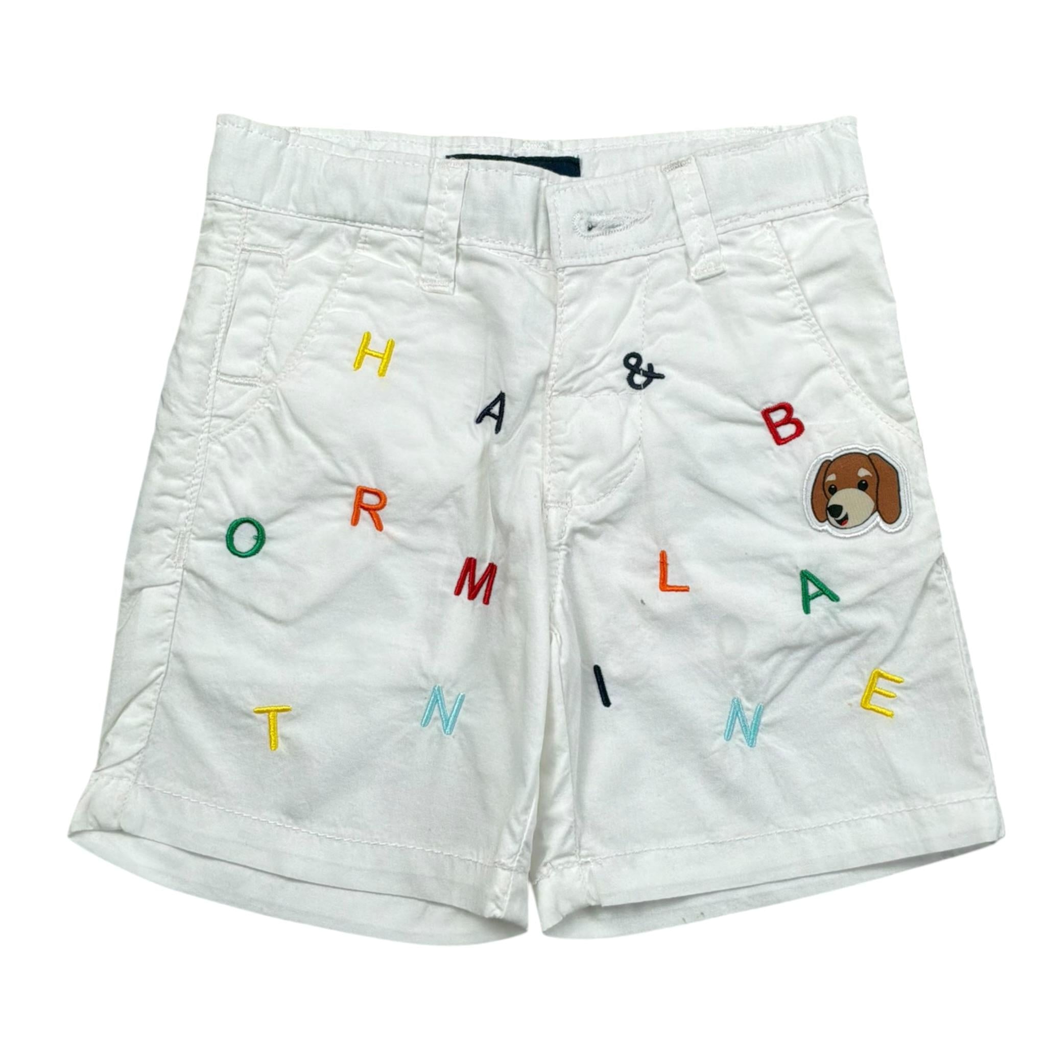Harmont & Blaine Bermuda Tinta Unita con Stampa per Neonato TJW004 BIANCO HARMONT & BLAINE 
