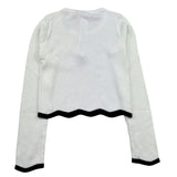Liu Jo Maglia Girocollo Tinta Unita con Profili In Contrasto per Bambina GA5081 BIANCO LIU JO 