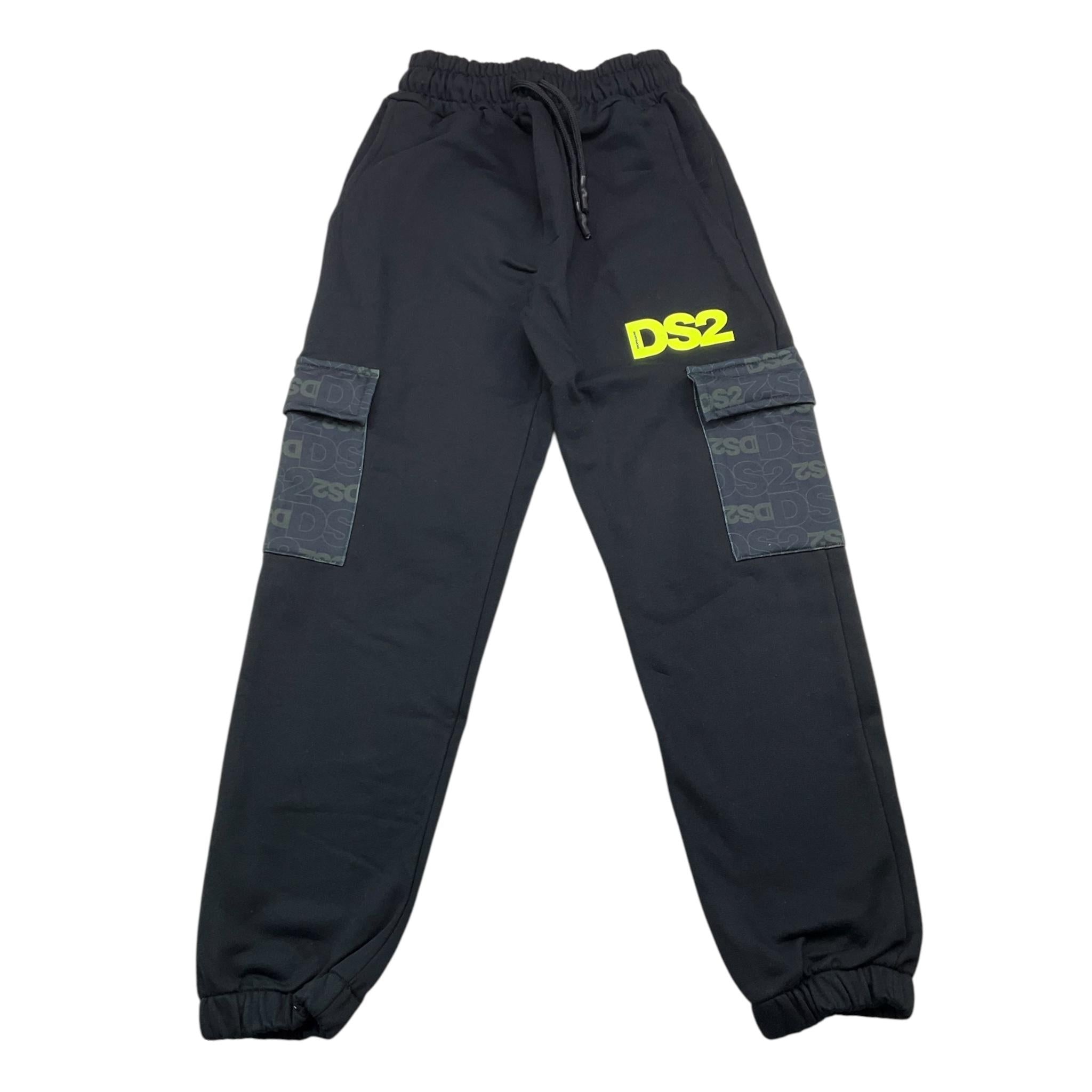 DROPSEASON2 pantalone tuta tinta unita con logo Nero per Bambino FW242K33X NERO DROPSEASON2 