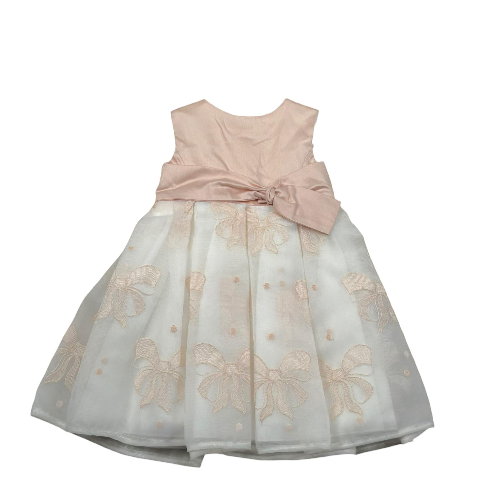 Isabel Abito Cerimonia Tinta Unita con Tulle per Bambina IMM22D900 BIANCO ISABEL 