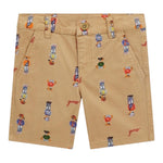 Guess Bermuda Tinta Unita con Fantasia Orsi per Neonato N5RD01WFY91 BEIGE GUESS 