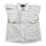 Fun & Fun Camicia Mezza Manica Tinta Unita per Bambina FNCBSH16402 BIANCO FUN & FUN 