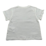 M+E' T-Shirt Girocollo Tinta Unita con Stampa per Neonata UE1405 BIANCO M+E' 