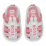 Boss Sangalo Tinta Unita con Logo per Neonata J51666 BIANCO BOSS 