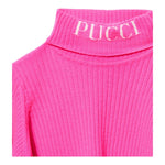 EMILIO PUCCI maglia a costine collo alto tinta unita Fuxia per Bambina PT9A60 FUXIA EMILIO PUCCI 