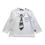 DANIELE ALESSANDRINI shirt girocollo tinta unita con stampa Bianco per Neonato 1291M00061 BIANCO DANIELE ALESSANDRINI 