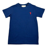 Trussardi T-Shirt Girocollo Tinta Unita con Logo per Bambino TBP26002TS BLU TRUSSARDI 