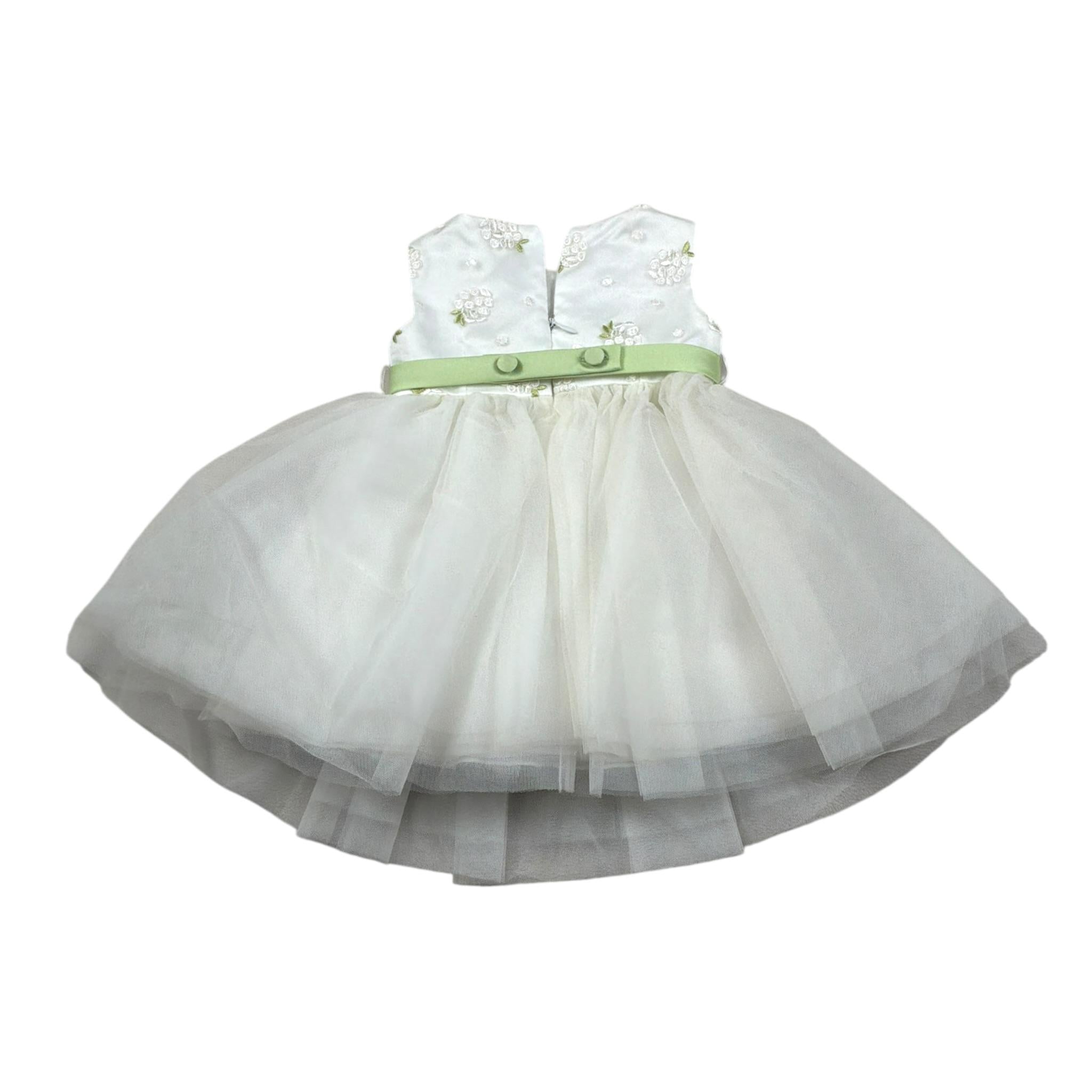 Colori Chiari Abito Cerimoniale tinta unita Giromanica Bianco per Neonata FN04365 BIANCO COLORI CHIARI 