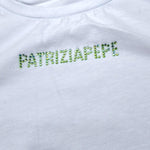 Patrizia Pepe Canotta Tinta Unita con Brillantini per Bambina 7M0813X BIANCO PATRIZIA PEPE 