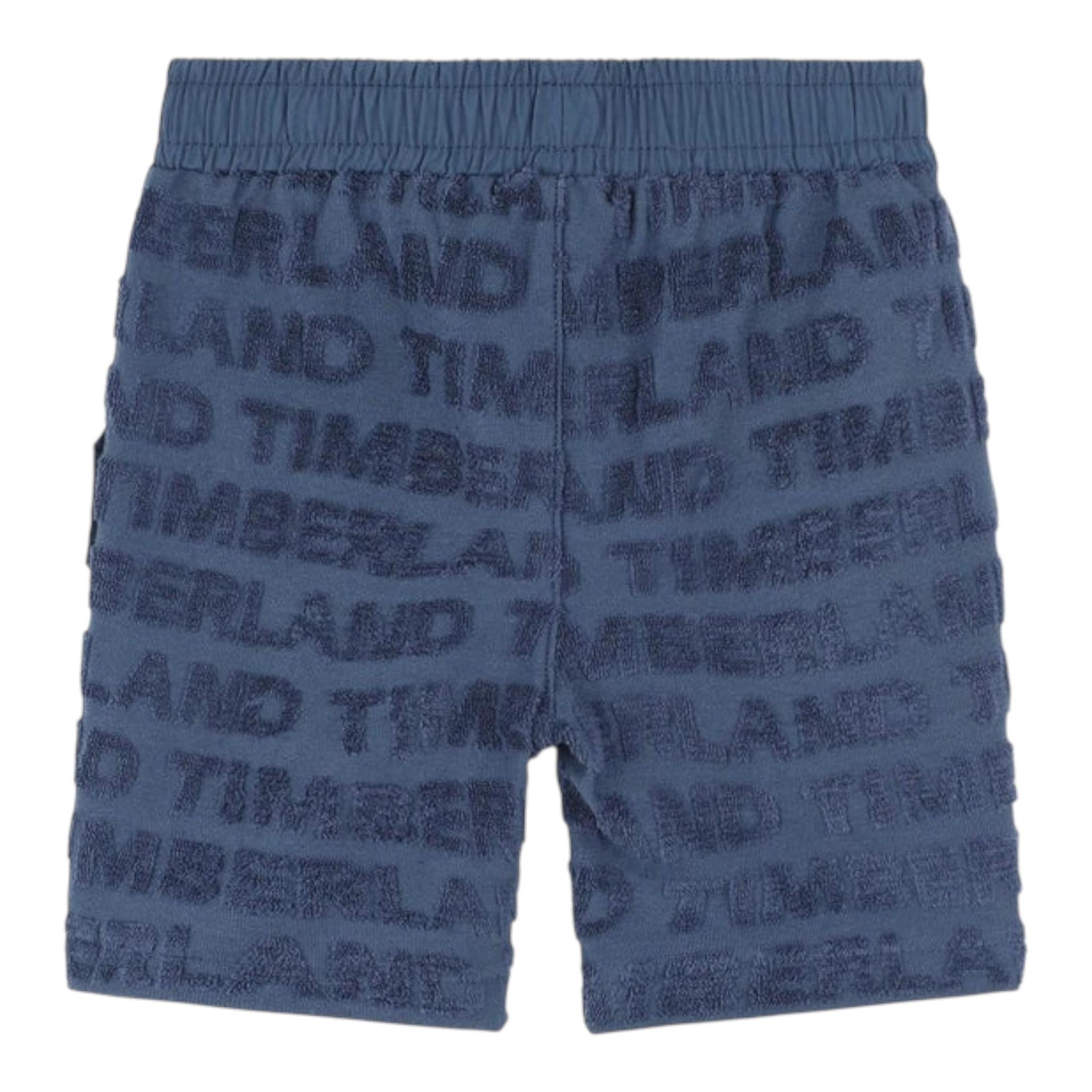 Timberland Bermuda Tinta Unita Logato con Elastico In Vita per Neonato T60127 BLU TIMBERLAND 
