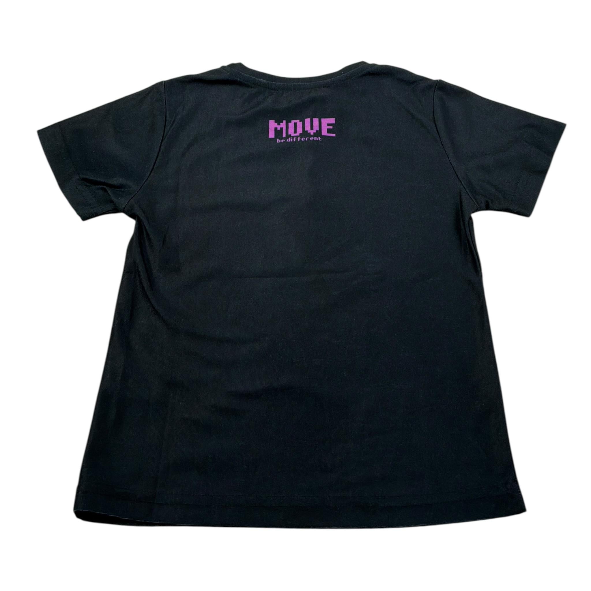 Move T-Shirt Girocollo tinta unita con Stampa Nero per Bambino TSALL NERO MOVE 