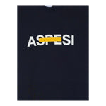 Aspesi Felpa Girocollo Tinta Unita con Stampa per Bambino S25054MFM7067 BLU ASPESI 