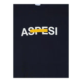 Aspesi Felpa Girocollo Tinta Unita con Stampa per Bambino S25054MFM7067 BLU ASPESI 