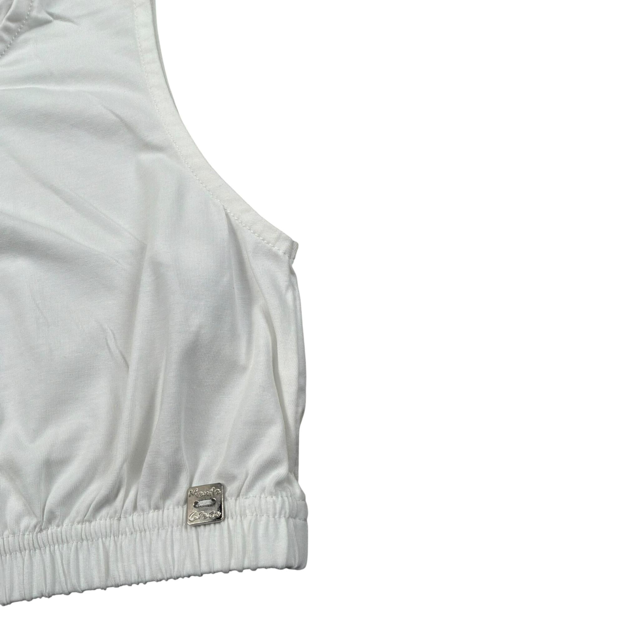 Manila Grace Top Giromanica Tinta Unita per Bambina MG2673 BIANCO MANILA GRACE 