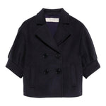 SIMONETTA cappotto tinta unita con maniche a sbuffo Blu per Bambina SV2A10 BLU SIMONETTA 