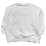 Saint Barth Felpa Chiusa Girocollo Tinta Unita con Ricami per Bambina BRIONY BIANCO SAINT BARTH 