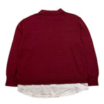 PAOLO PECORA maglia cn colletto tinta unita con finta t-shirt Rosso per Bambino PP4086 ROSSO PAOLO PECORA 