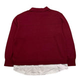 PAOLO PECORA maglia cn colletto tinta unita con finta t-shirt Rosso per Bambino PP4086 ROSSO PAOLO PECORA 