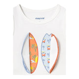 Mayoral Canotta Girocollo Tinta Unita con Stampa per Neonato 1069 BIANCO MAYORAL 