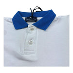 Manuel & Frank Polo Mezza Manica Tinta Unita con Colletto In Contrasto per Bambino MF7338B BIANCO MANUEL & FRANK 