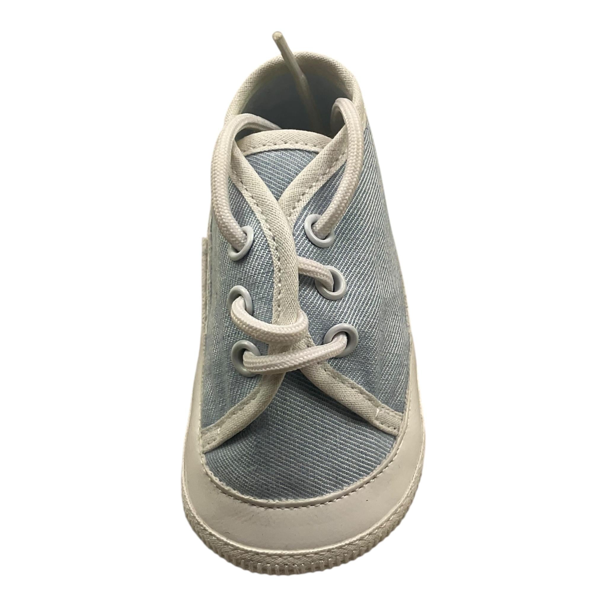 Colori Chiari Scarpine Bicolore con Lacci per Neonato MN957228 BIANCO/AZZURRO COLORI CHIARI 