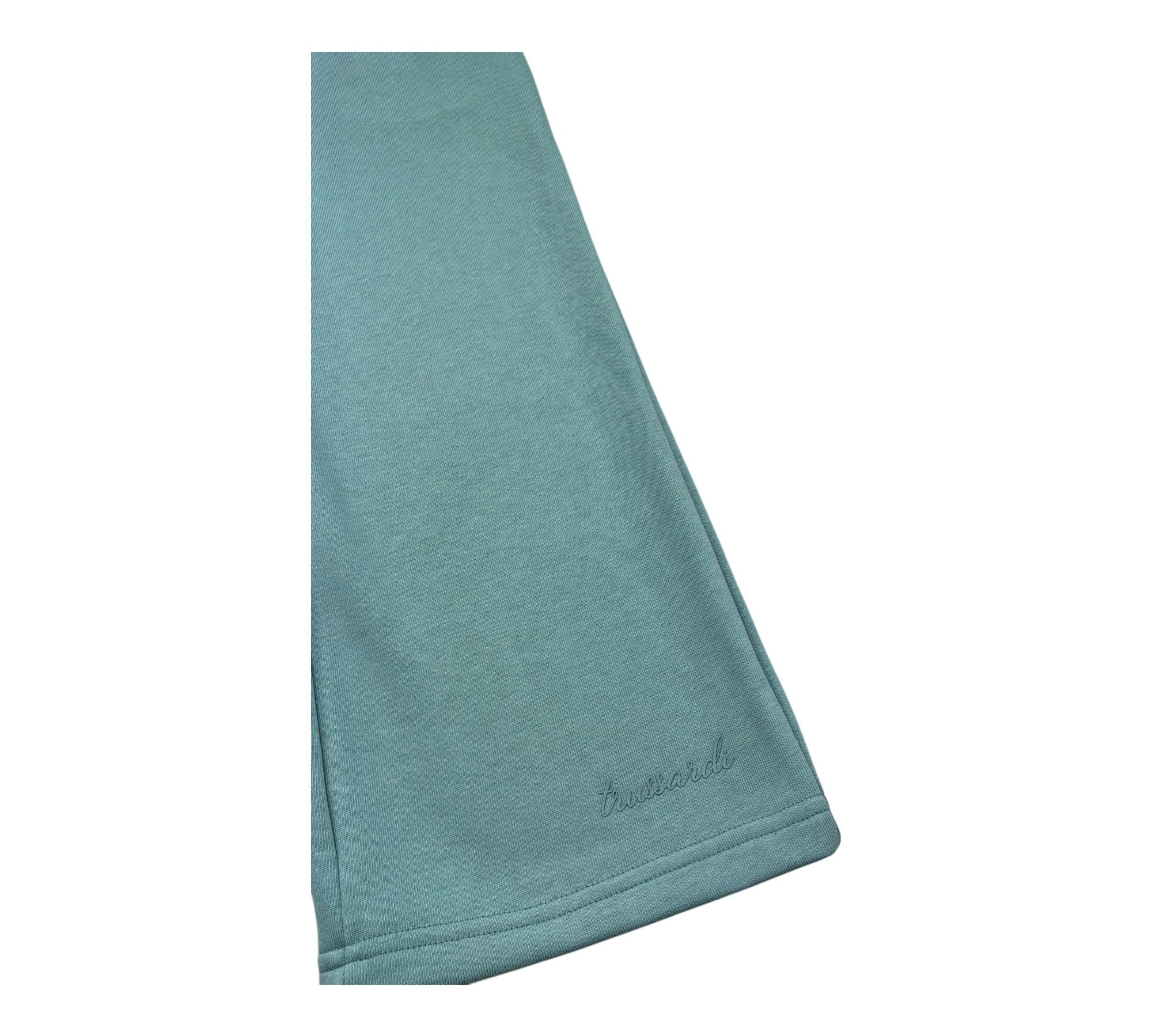 Trussardi Pantalone Tuta Modello Palazzo Tinta Unita per Bambina TGP26012PA VERDE TRUSSARDI 