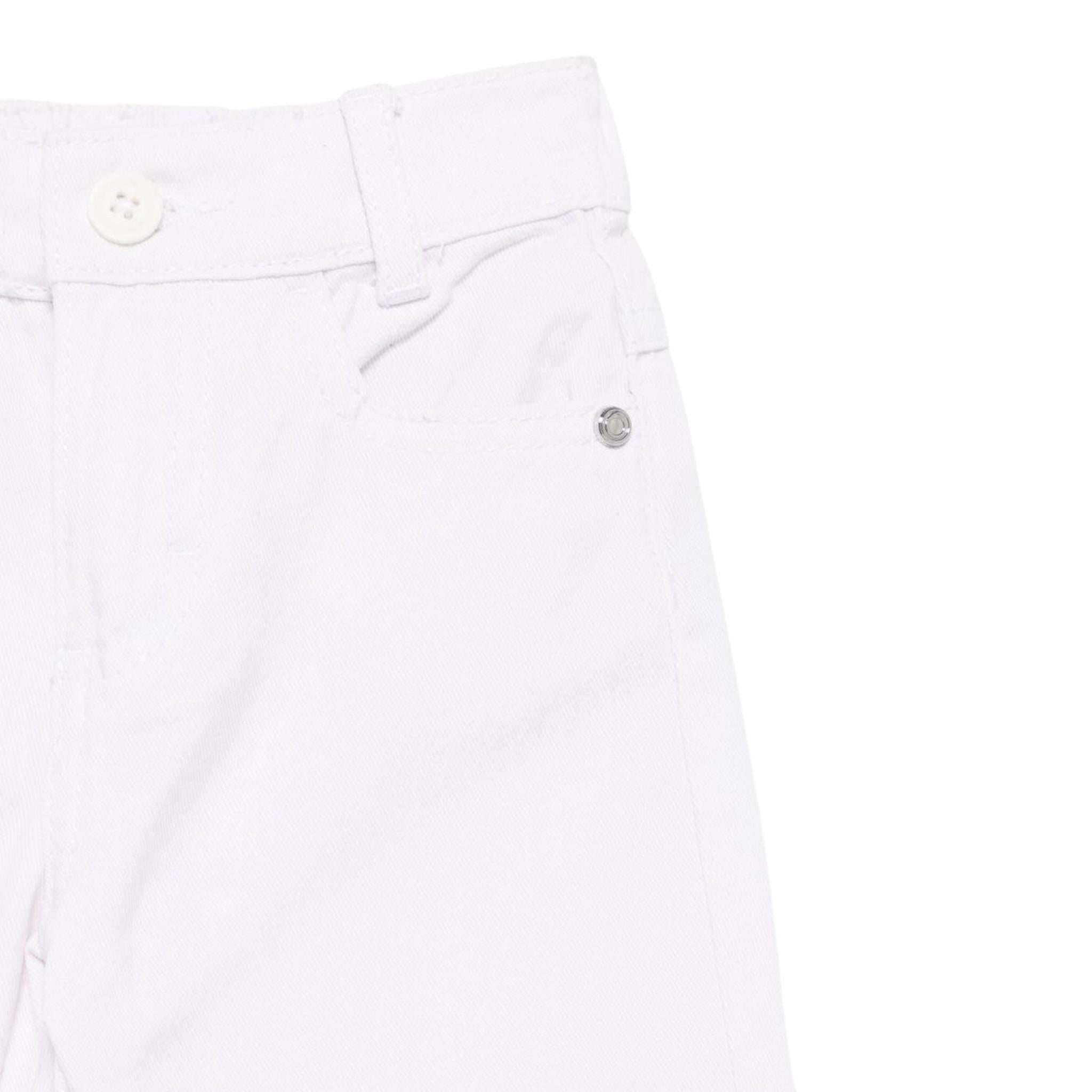 Trussardi Pantalone Tinta Unita con Elastico In Vita per Bambino TIP25060PAXXJ BIANCO TRUSSARDI 