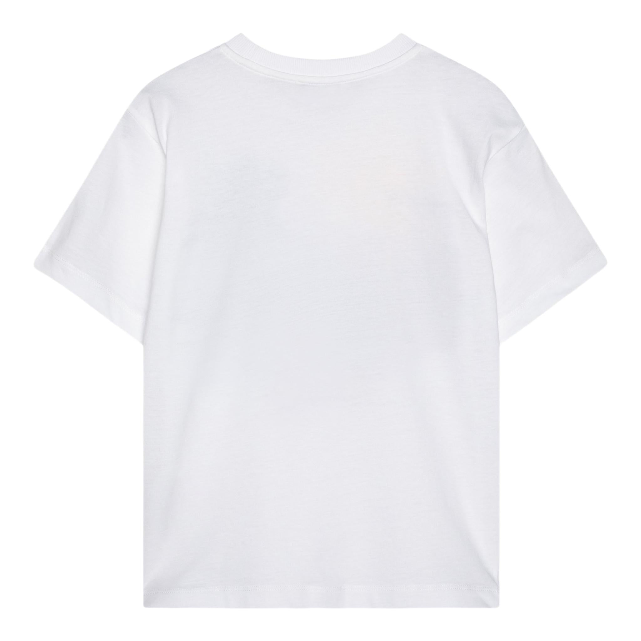 Moschino T-Shirt Girocollo Tinta Unita con Stampa per Bambino HOM050 BIANCO MOSCHINO 