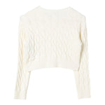 LIU JO maglia girocollo tinta unita con trecce Panna per Bambina GF4214 PANNA LIU JO 