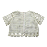 Manila Grace Top Tinta Unita Traforato per Bambina 238TMJS25 PANNA MANILA GRACE 