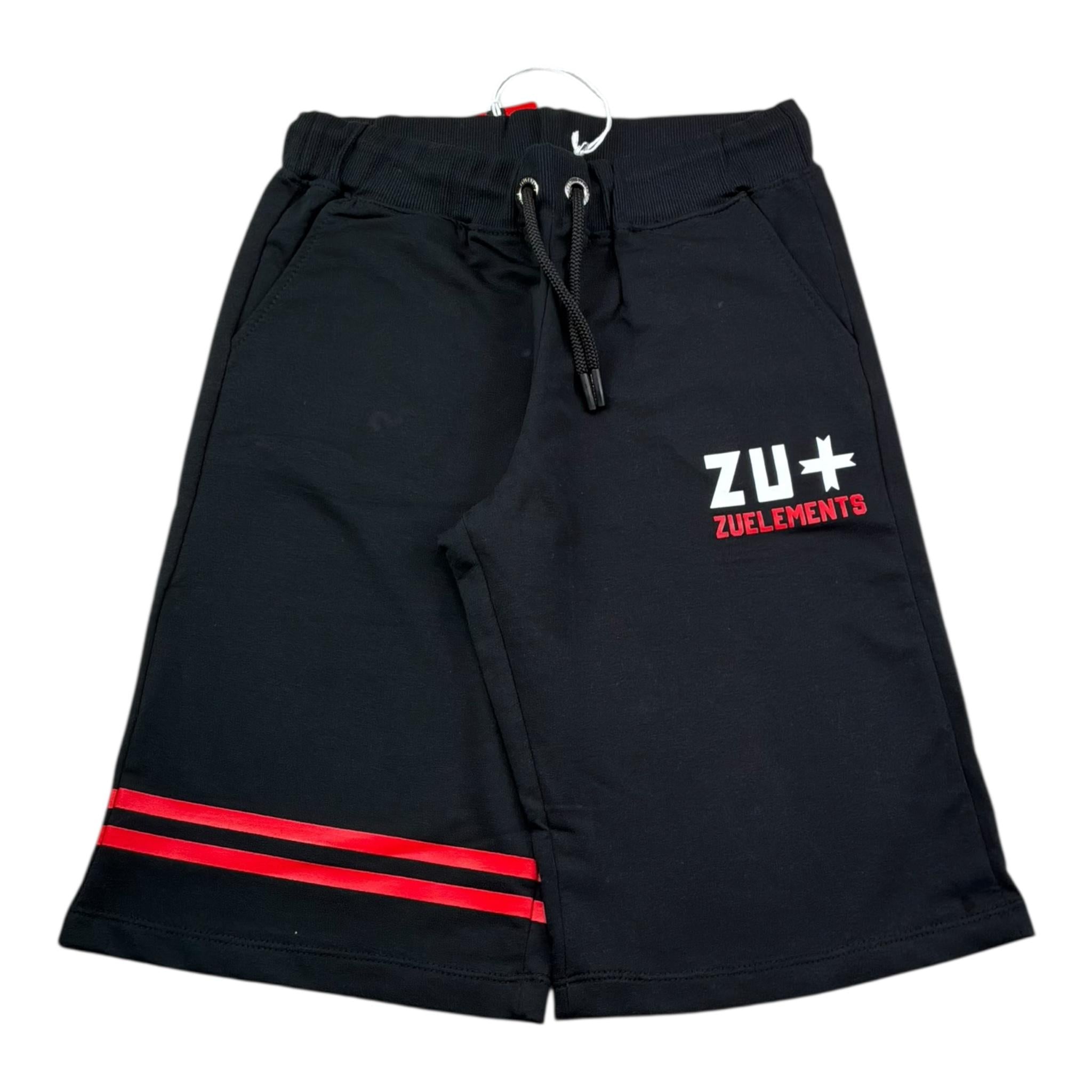 Zu+Elements Bermuda Tinta Unita In Tuta per Bambino ZU1785 NERO ZU+ELEMENTS 