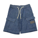 Trussardi Bermuda In Deim Tinta Unita per Bambino TBP25160BE BLU TRUSSARDI 