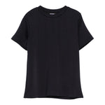 Balmain T-Shirt Girocollo Tinta Unita Logata per Bambino BW8R31X BLU BALMAIN 