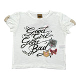 Please T-Shirt Girocollo tinta unita con Stampa Bianco per Neonata MB86030G BIANCO PLEASE 