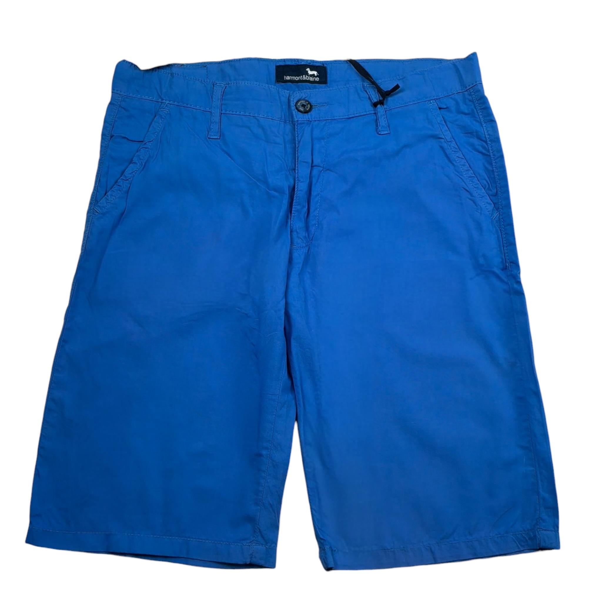 Harmont & Blaine Bermuda Tinta Unita con Girovita Regolabile per Bambino JW008 COBALTO HARMONT & BLAINE 