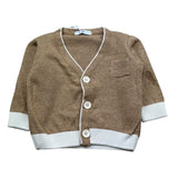 Manuel & Frank Cardigan Tinta Unita con Taschino per Neonato MF4235I BISCOTTO MANUEL & FRANK 