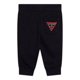Guess Pantalone Tuta Tinta Unita con Logo per Neonato N93Q17KAUG0 NERO GUESS 