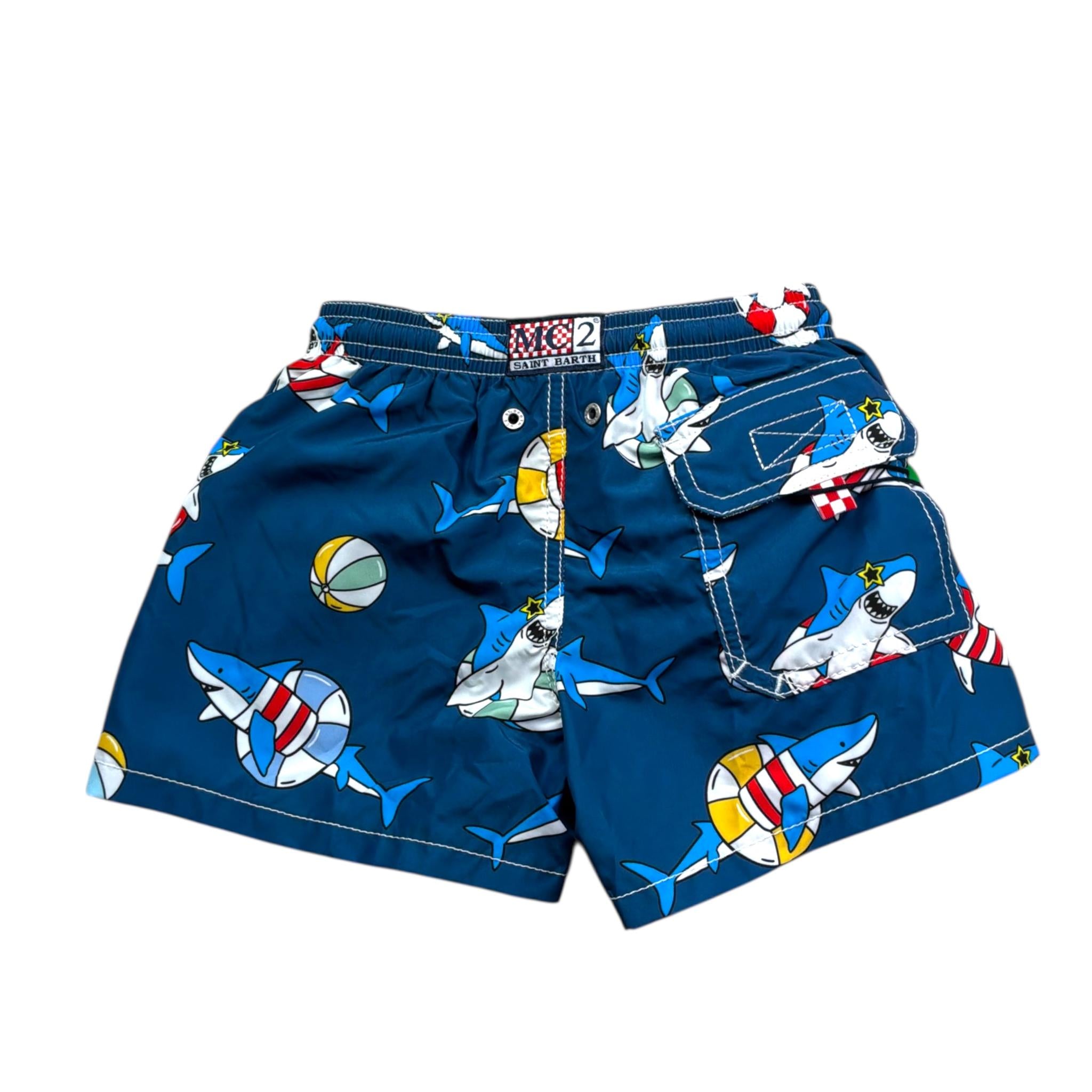 Saint Barth Costume Stampa Fantasia per Bambino JEA0004A BLU SAINT BARTH 