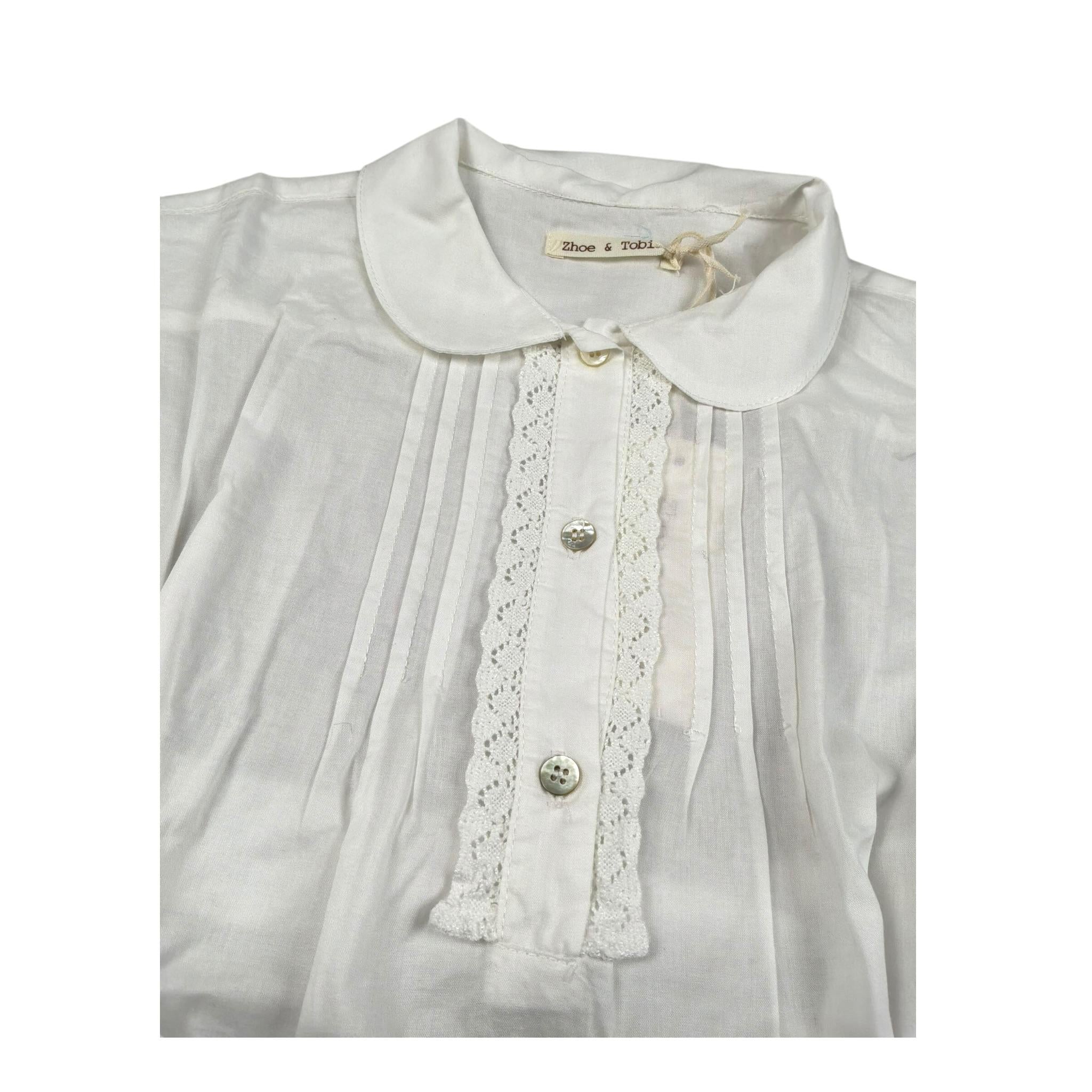 Zhoe & Tobiah Abito Giromanica Tinta Unita per Bambina RTT7FJ BIANCO ZHOE & TOBIAH 