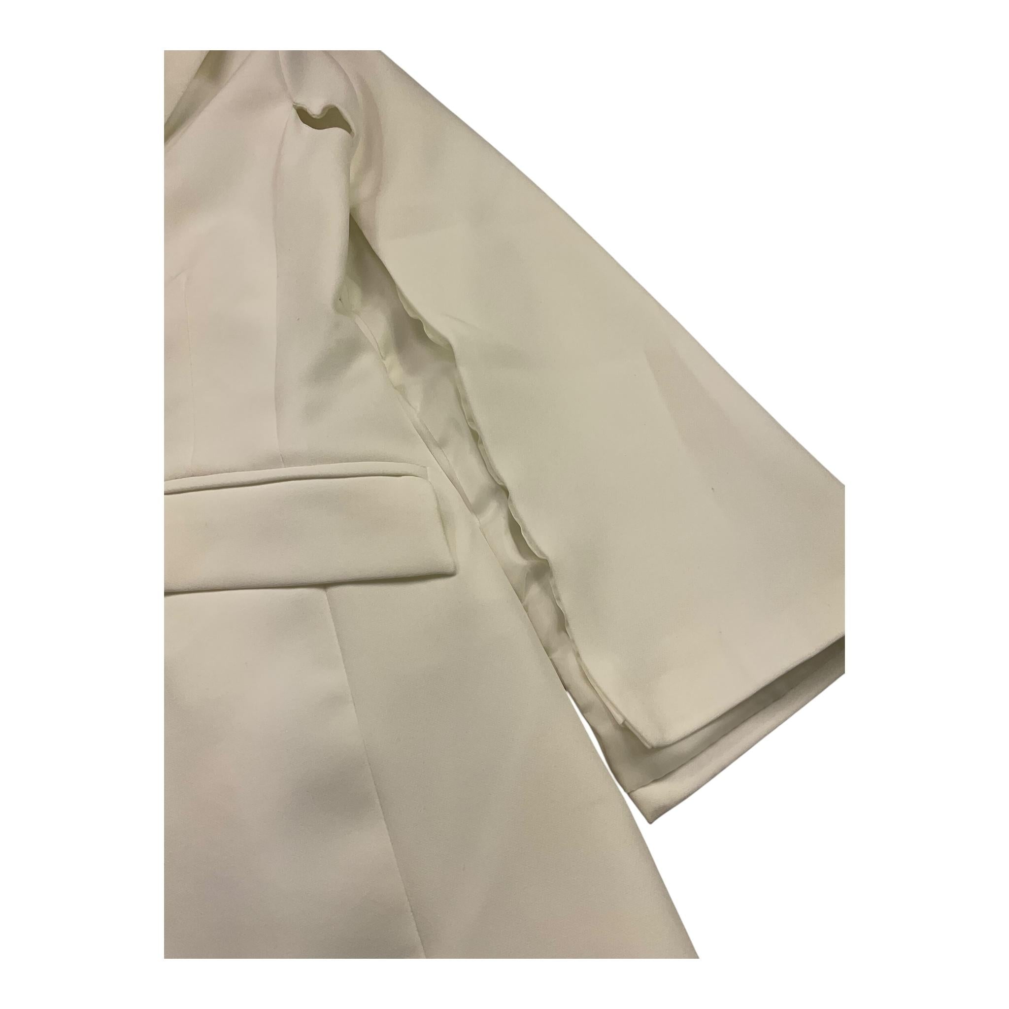 Petit Posh Giacca Tinta Unita Doppiopetto per Bambina GFJS25047GC PANNA PETIT POSH 