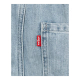 Levi'S Bermuda In Denim Tinta Unita con Elastico In Vita per Bambino 9EH003 AZZURRO LEVI'S 