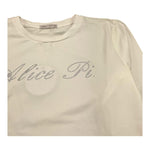 ALICE PI shirt girocollo tinta unita con brillantini Bianco per Bambina W233600ML BIANCO ALICE PI 