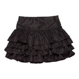 LU LU BY MISS GRANT gonna tinta unita con balze Nero per Bambina LL3044 NERO LU LU BY MISS GRANT 