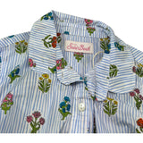 Saint Barth Abito Manica Lunga Fantasia A Righe per Bambina PHILIPA BIANCO SAINT BARTH 