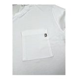 Dondup T-Shirt Girocollo Tinta Unita con Taschino per Bambino DMTS039 BIANCO DONDUP 